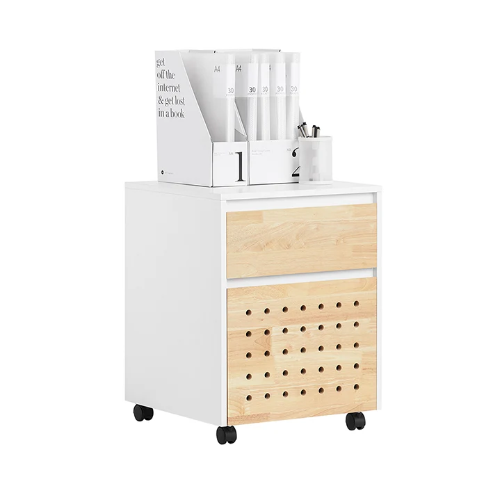 SoBuy | Rollcontainer | Bürowagen | Beistelltisch | Aktenwagen | Druckerständer | ASK06-WN