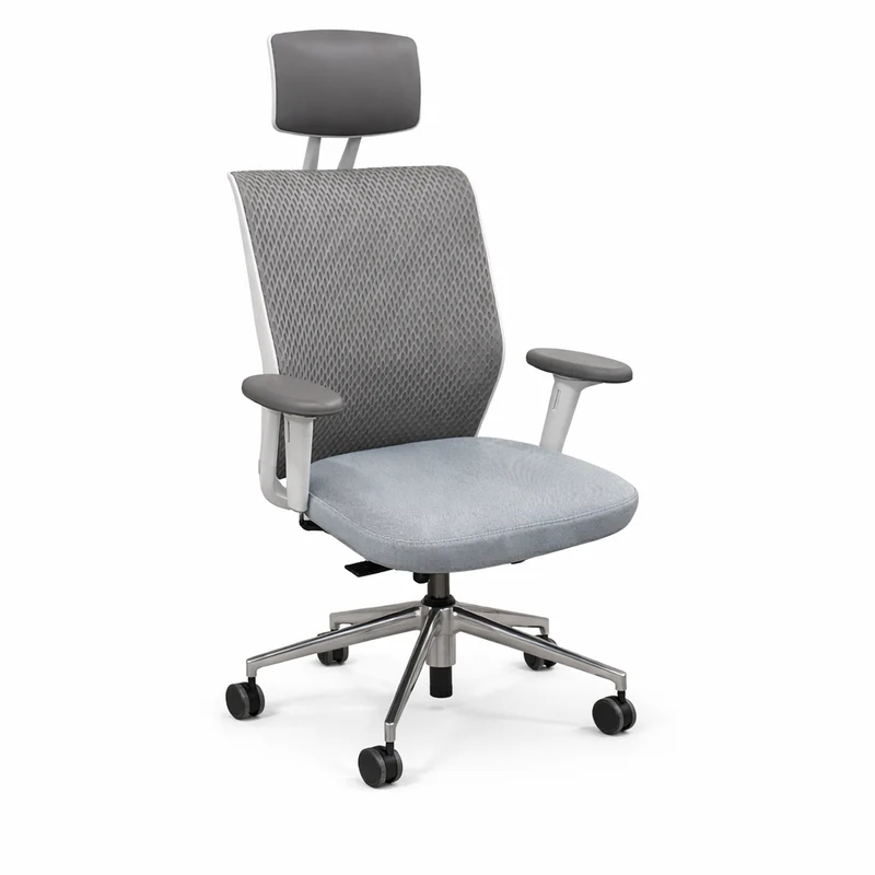 Vitra ID Mesh mit Kopfstütze hellgrau