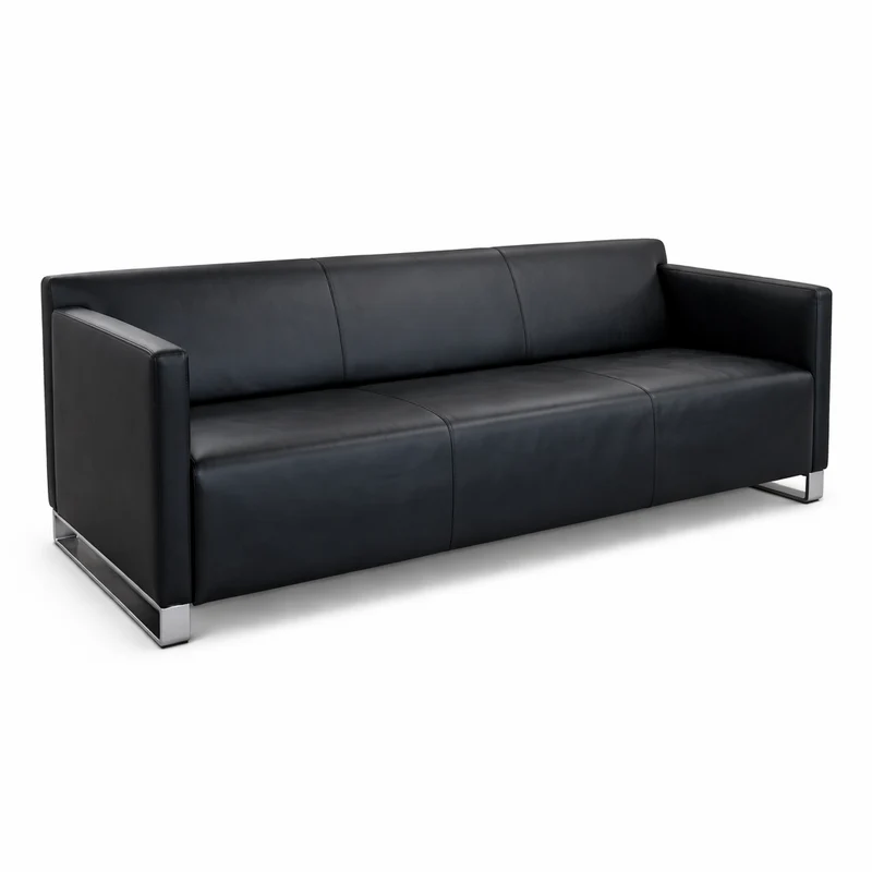 COR Quant Sofa 3-Sitzer Leder schwarz