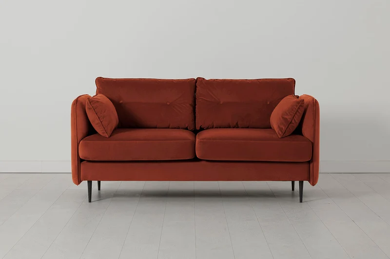 Model 19 Zweisitzer-Sofa, Ziegelrot