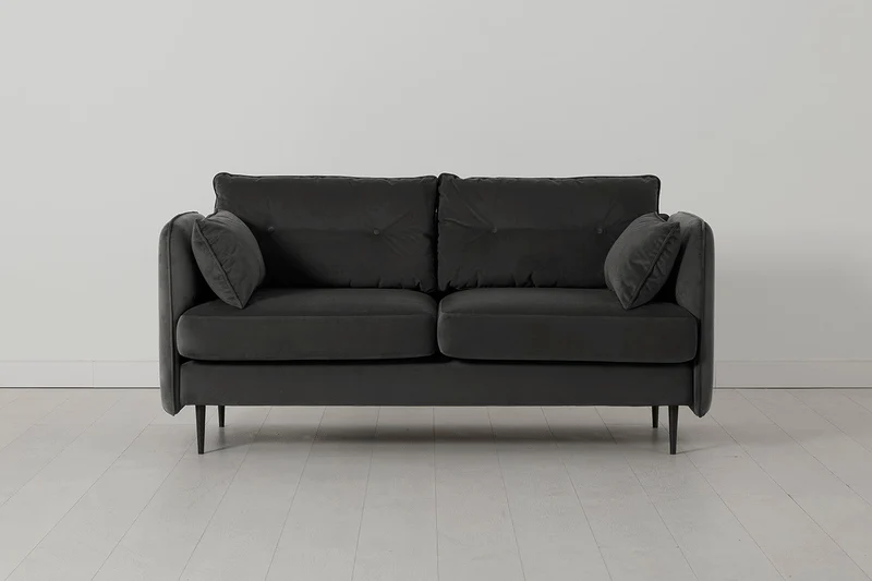 Model 19 Zweisitzer-Sofa, Dunkelgrau
