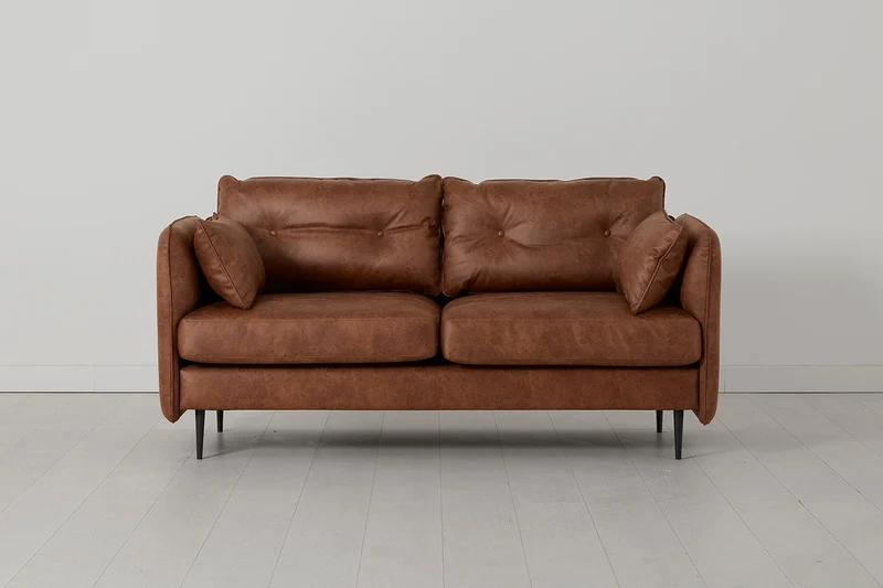Model 19 Zweisitzer-Sofa, Kastanienbraun