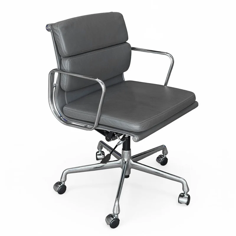 Vitra EA 217 Leder grau Alu