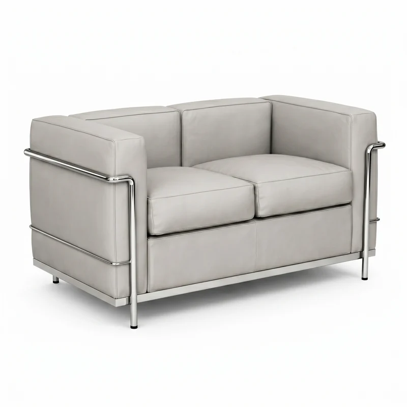 Cassina LC2 2-Sitzer Leder grau