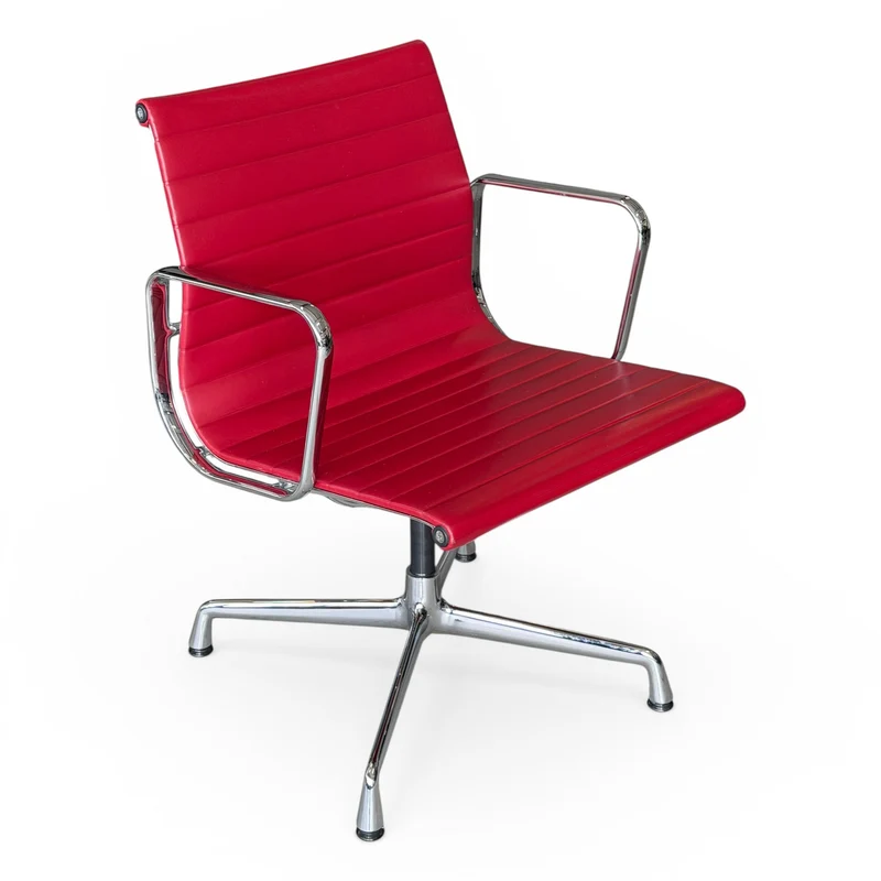 Vitra EA 108 Leder rot Chrom