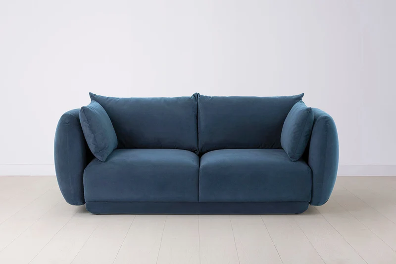 Model 16 Dreisitzer-Sofa, Blaugrün