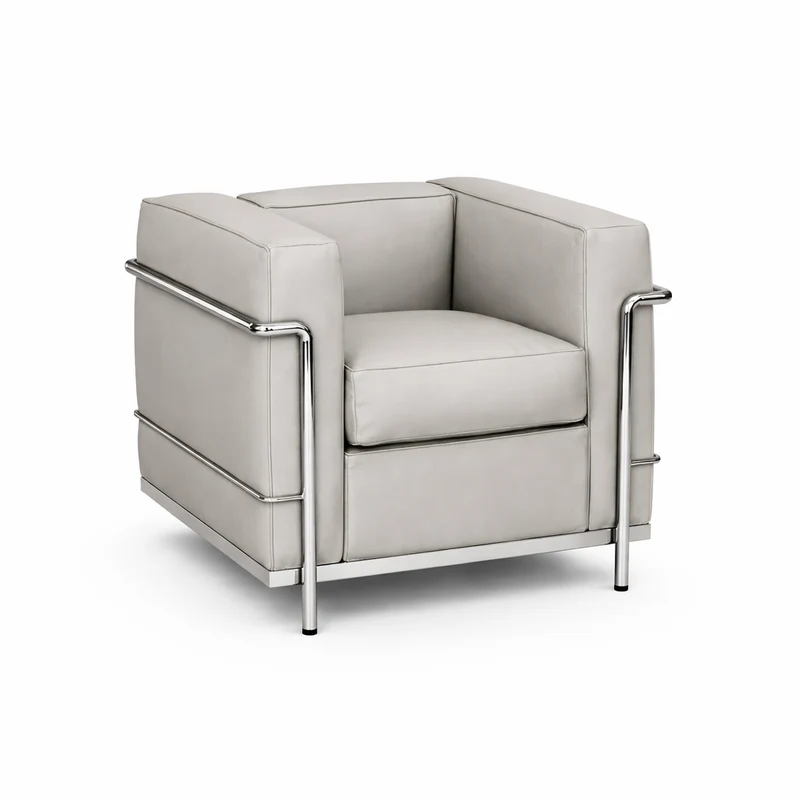 Cassina LC2 Ledersessel grau