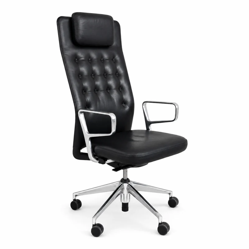 Vitra ID Trim L Leder schwarz