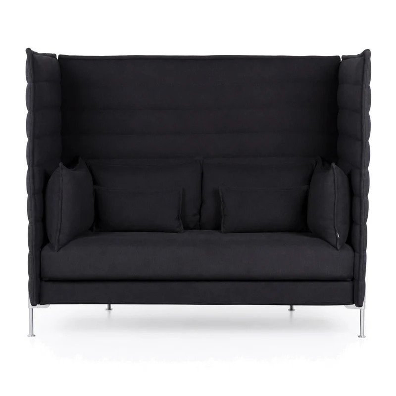 Vitra Alcove Highback 2-Sitzer Sofa schwarz