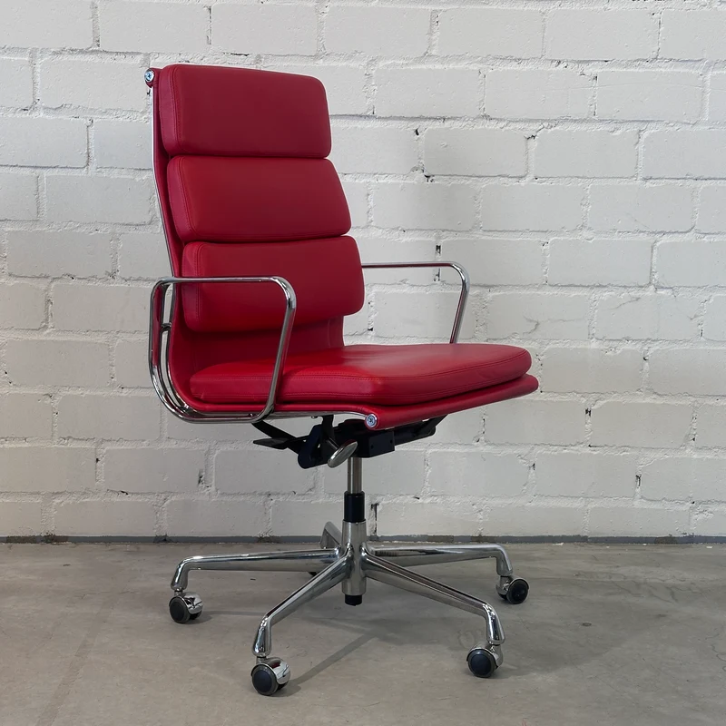 Vitra EA 219 Leder rot Chrom