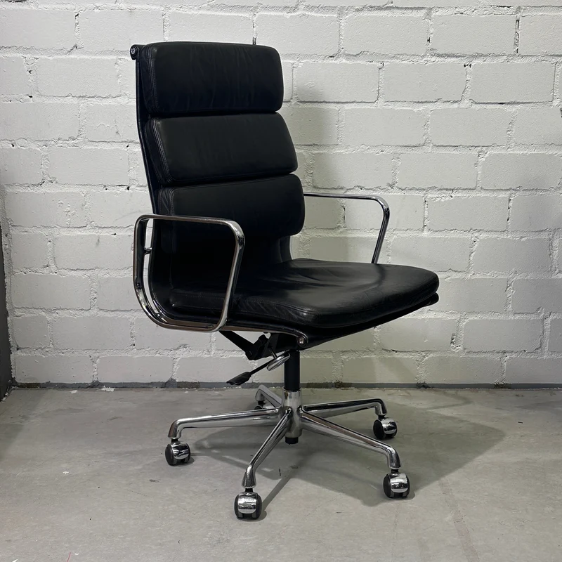 Vitra EA 219 Leder schwarz Chrom (B-Ware)