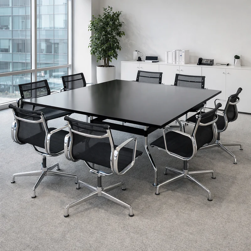 Gumpo Konferenztisch IK4000 Schwarz 180x180cm