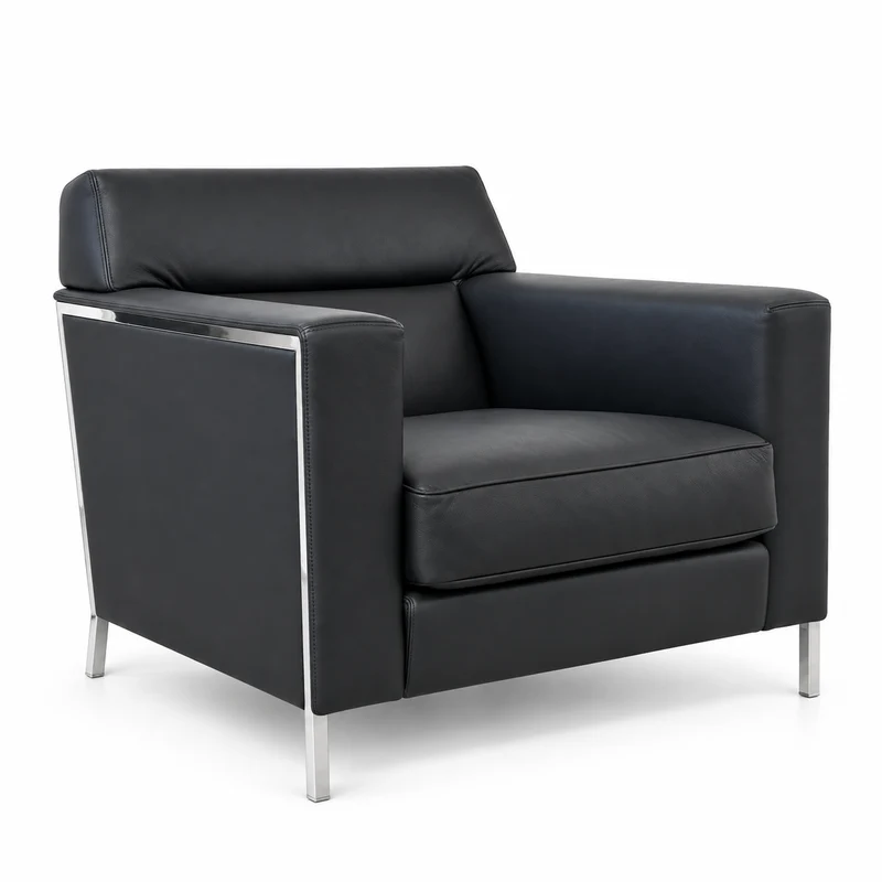 Moroso Sessel Steel Leder schwarz