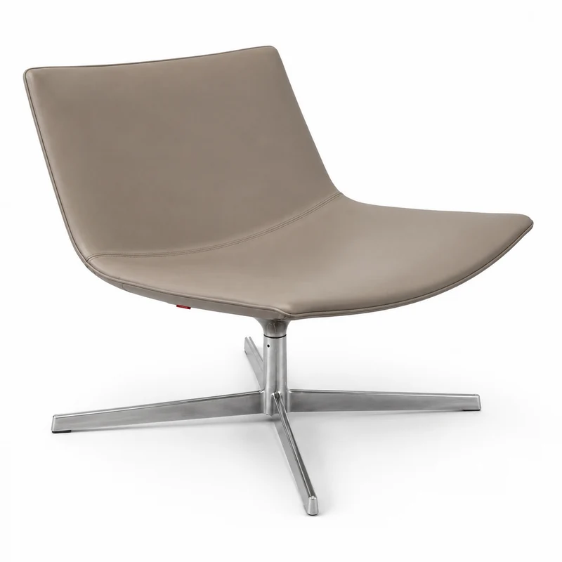 Arper Catifa 80 Lounge Leder greige