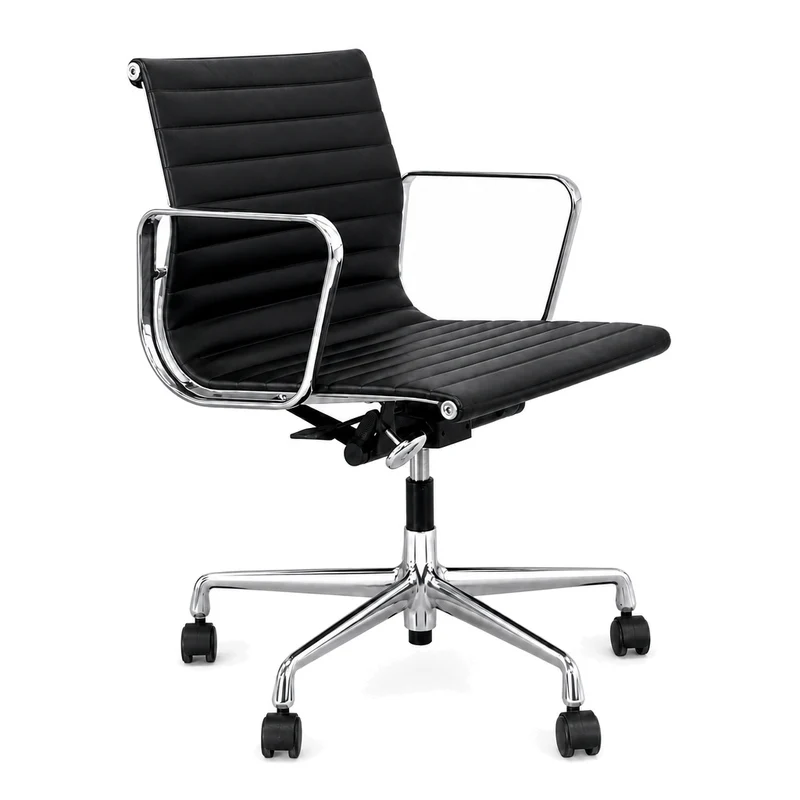 Vitra EA 117 Leder schwarz Alu