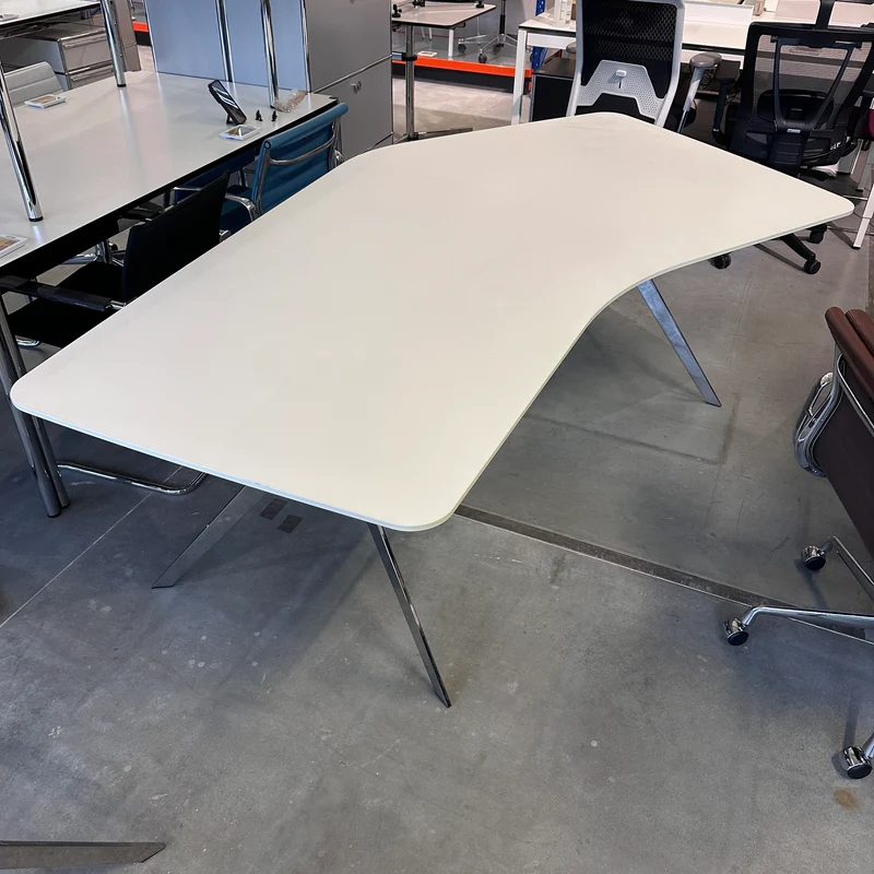 Renz Star Schreibtisch 246x152cm weiß