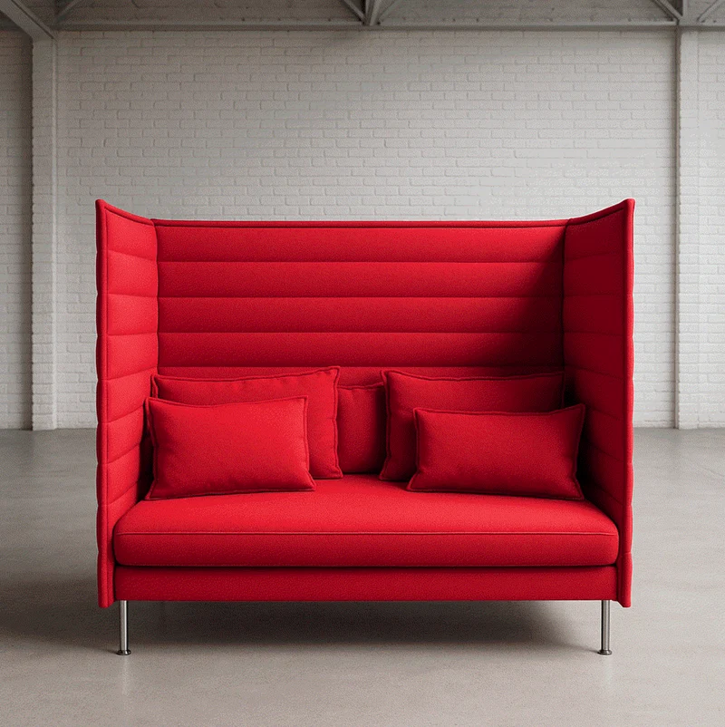 Vitra Alcove Highback 2-Sitzer (dunkel-)rot