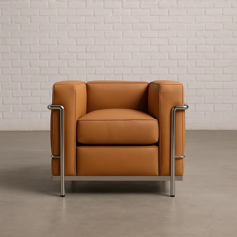 Cassina LC2 Sessel Leder Ambra