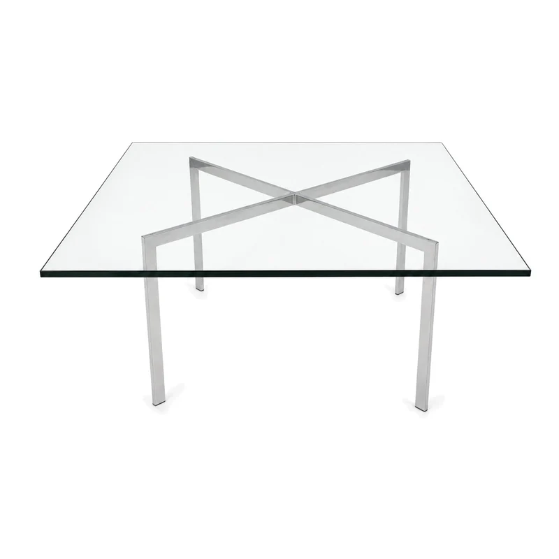 Knoll International Barcelona Couchtisch (neue Glasplatte) klein