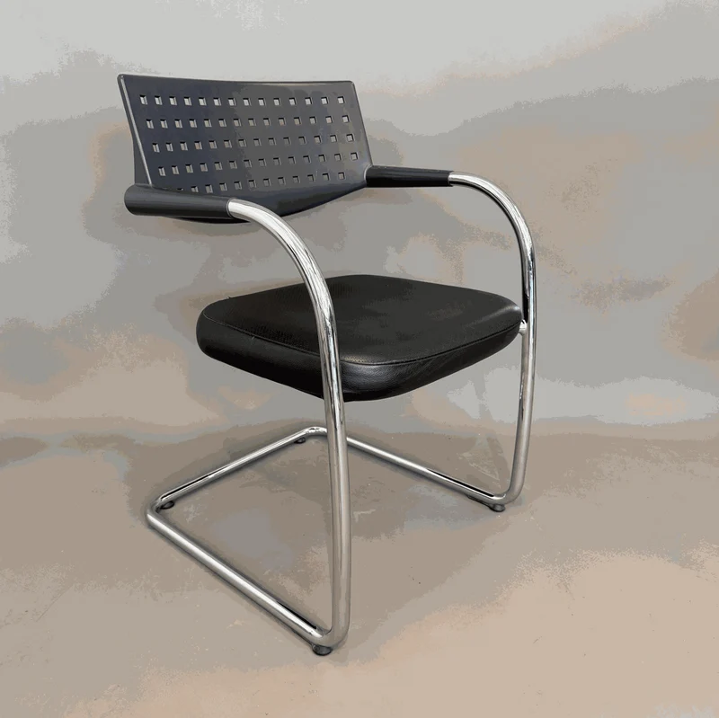 Vitra Visavis Leder schwarz
