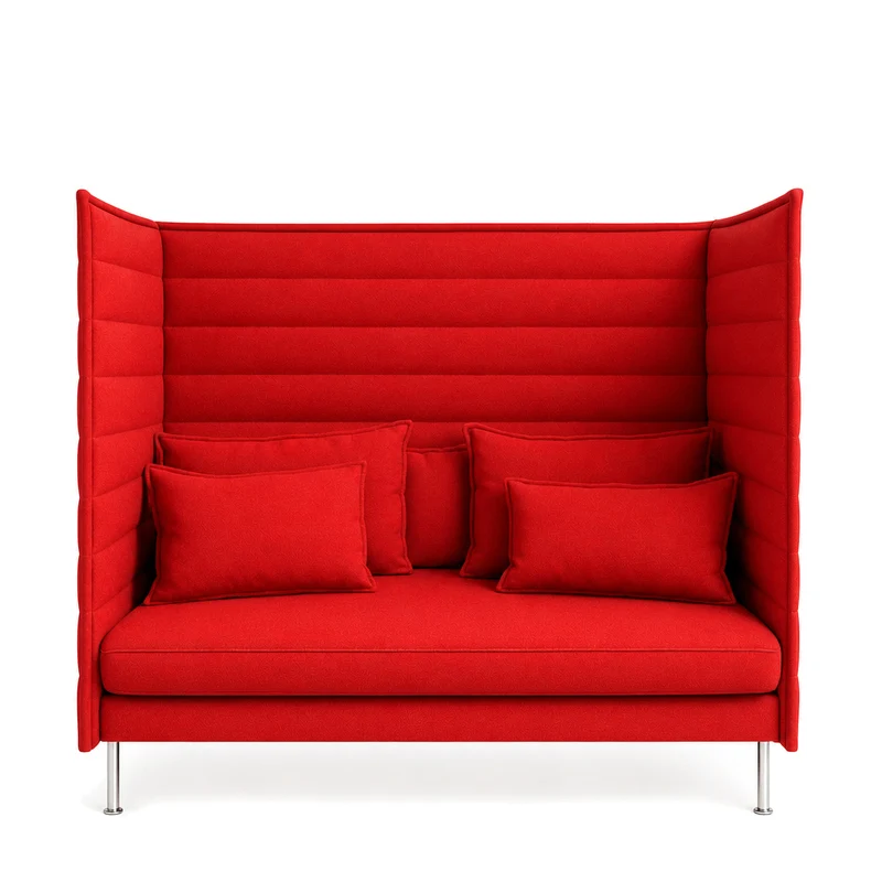 Vitra Alcove Highback 2-Sitzer Sofa rot
