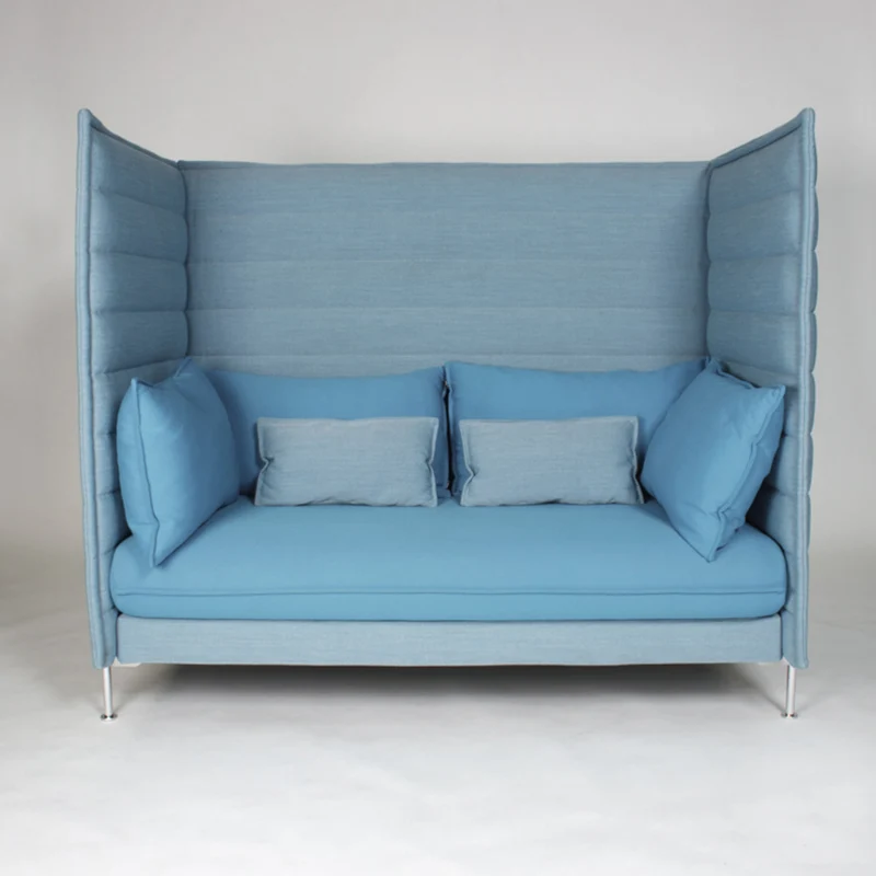 Vitra Alcove Highback 2-Sitzer Sofa blau