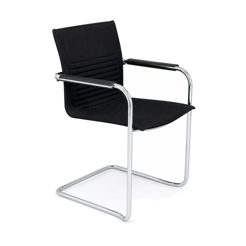Walter Knoll Art Collection Freischwinger Stoff schwarz