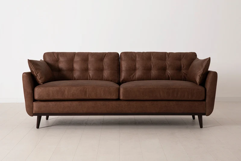 Dreisitzer-Sofa Model 10, Kastanienbraun