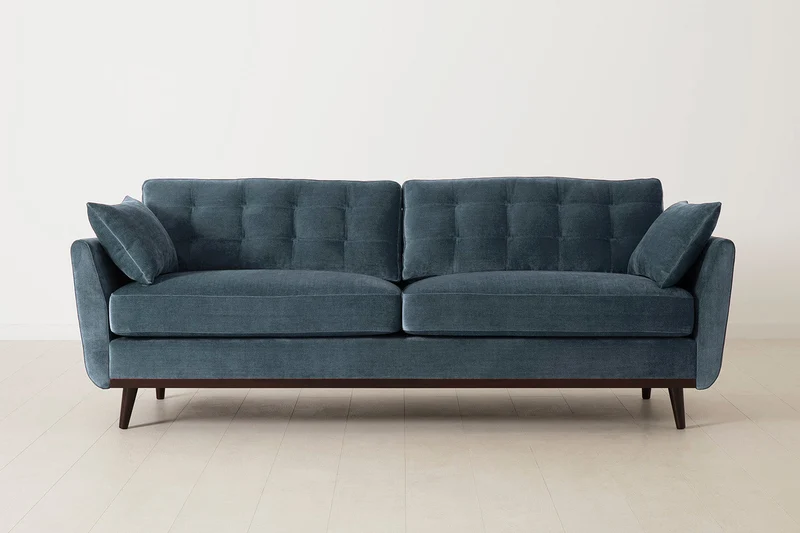 Dreisitzer-Sofa Model 10, Wasserblau