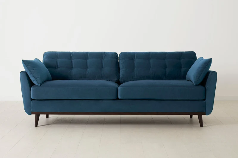 Dreisitzer-Sofa Model 10, Blaugrün