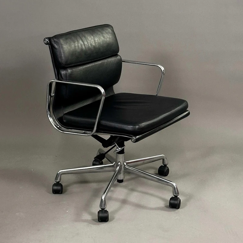 Vitra EA 217 beidseitig Leder schwarz Alu