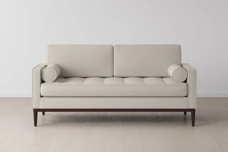 Zweisitzer-Sofa Model 02, Elfenbeinfarbe
