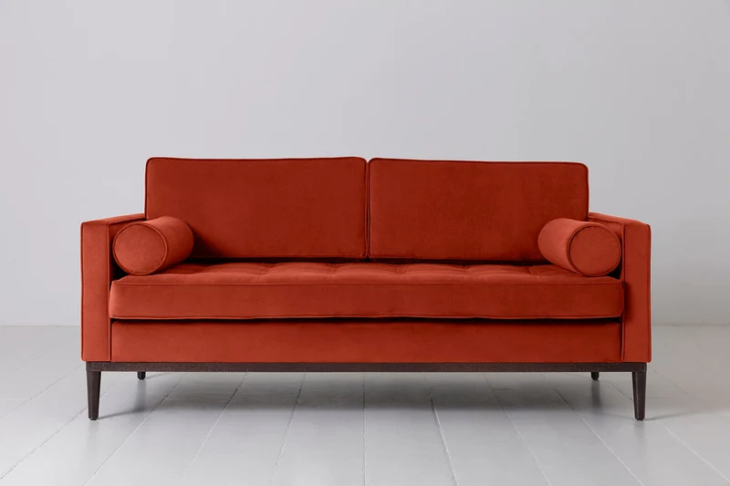Zweisitzer-Sofa Model 02, Paprikarot