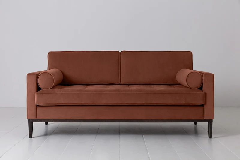 Zweisitzer-Sofa Model 02, Ziegelrot