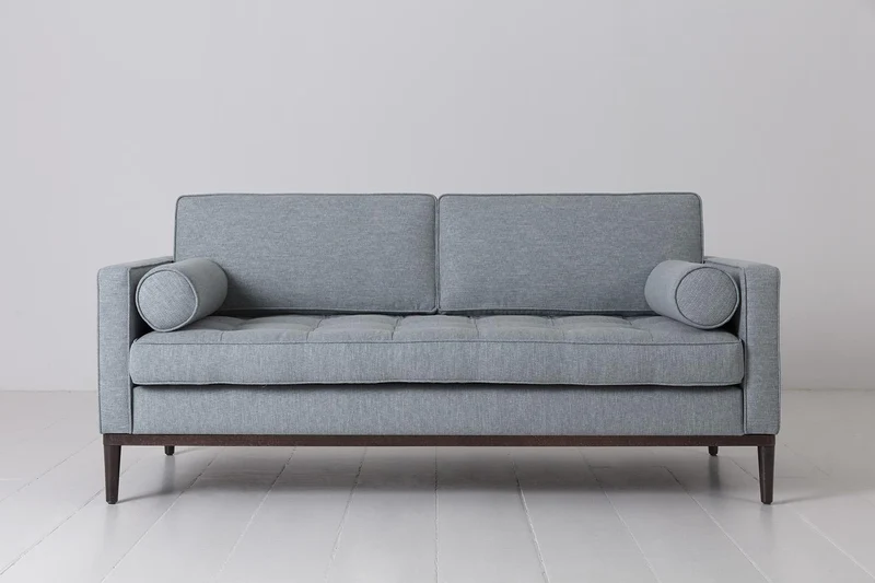 Zweisitzer-Sofa Model 02, Meerglasblau