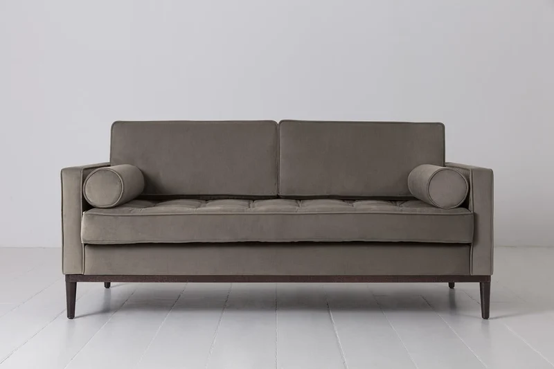 Zweisitzer-Sofa Model 02, Elefantengrau