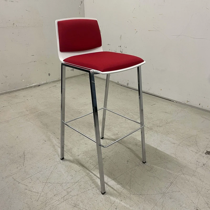 K&N Publica Barhocker weiß / rot