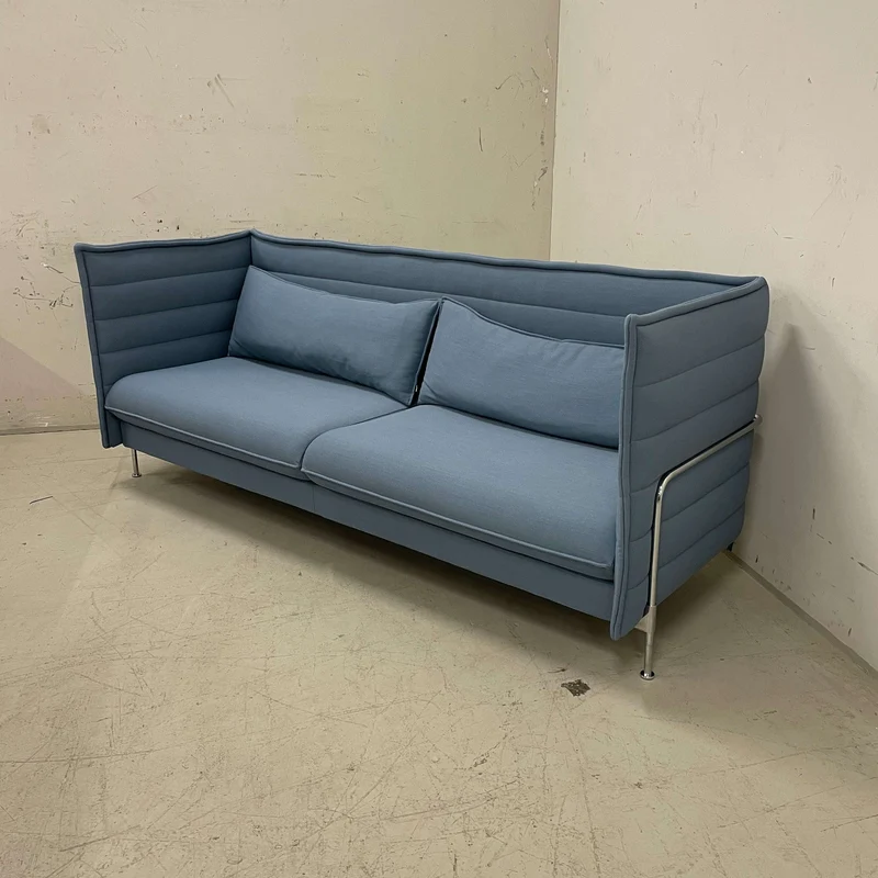 Vitra Alcove Lowback 3-Sitzer Petrol