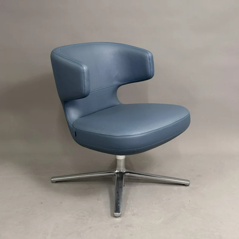 Vitra Petit Repos Sessel blau (Premiumleder)