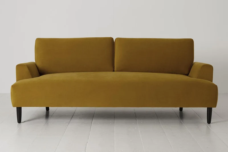 Dreisitzer-Sofa Model 05, Senfgelb