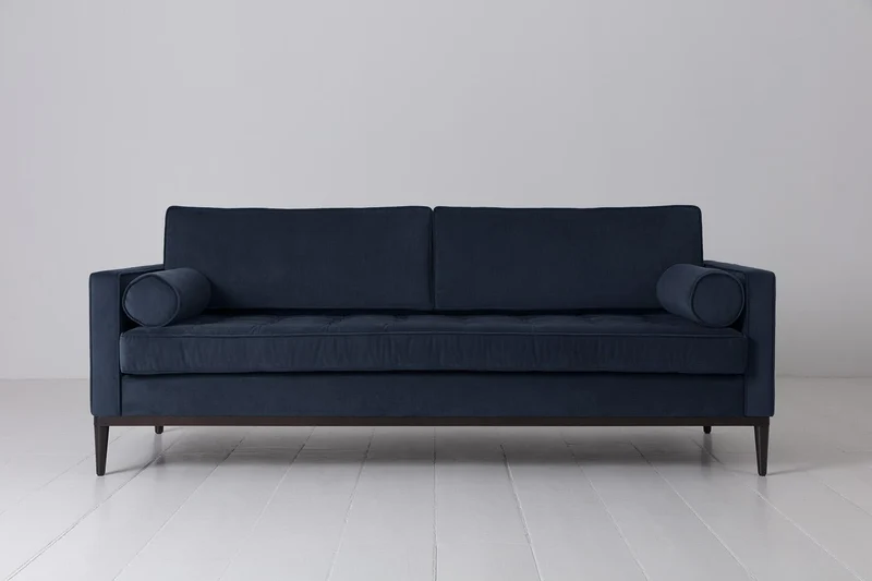 Dreisitzer-Sofa Model 02, Indigoblau