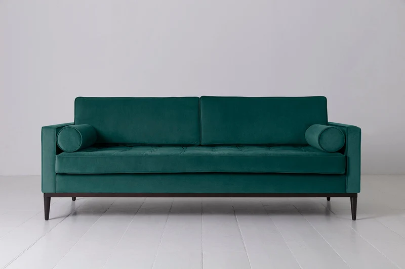 Dreisitzer-Sofa Model 02, Eisvogelblau