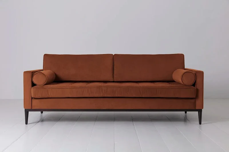 Dreisitzer-Sofa Model 02, Umbrabraun