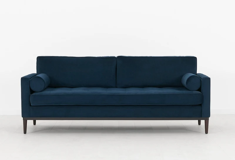 Dreisitzer-Sofa Model 02, Blaugrün