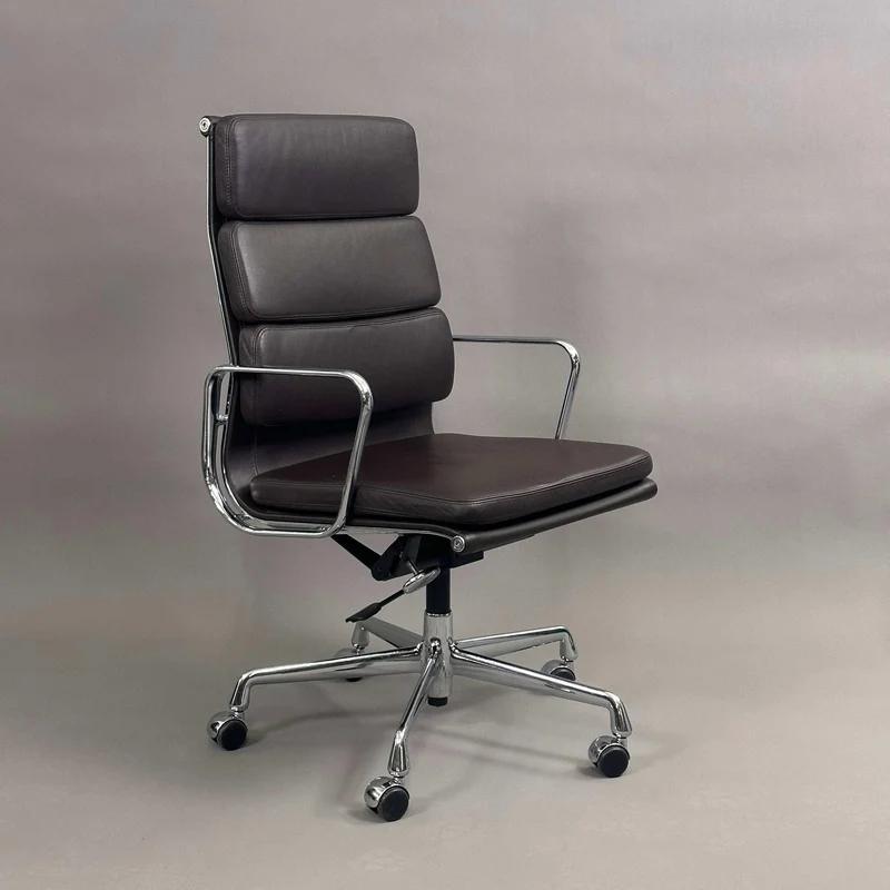 Vitra EA 219 Leder dunkelbraun