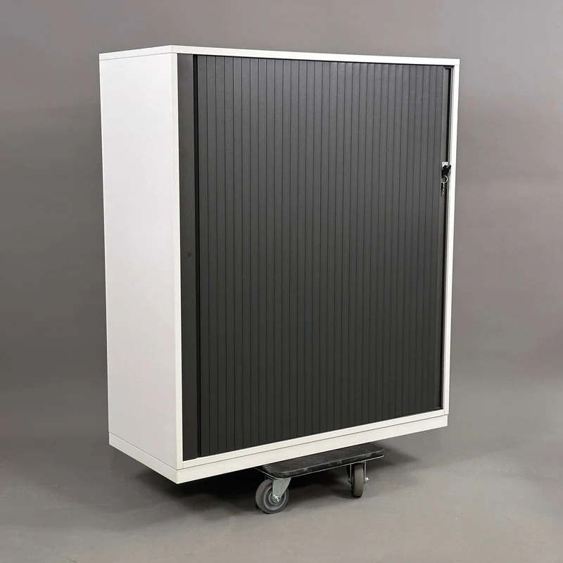 Steelcase Rolladenschrank 3OH weiß / anthrazitgrau