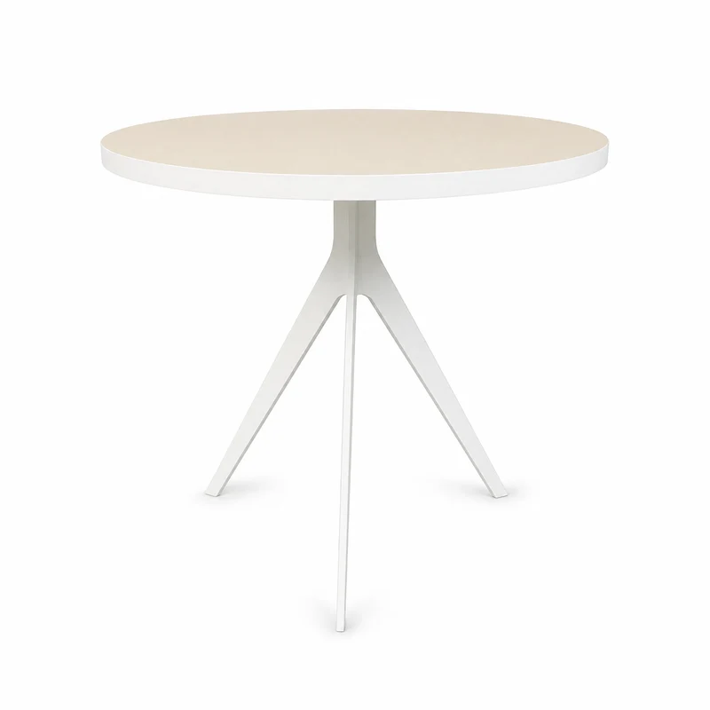 Bistrotisch weiß / beige rund 80cm