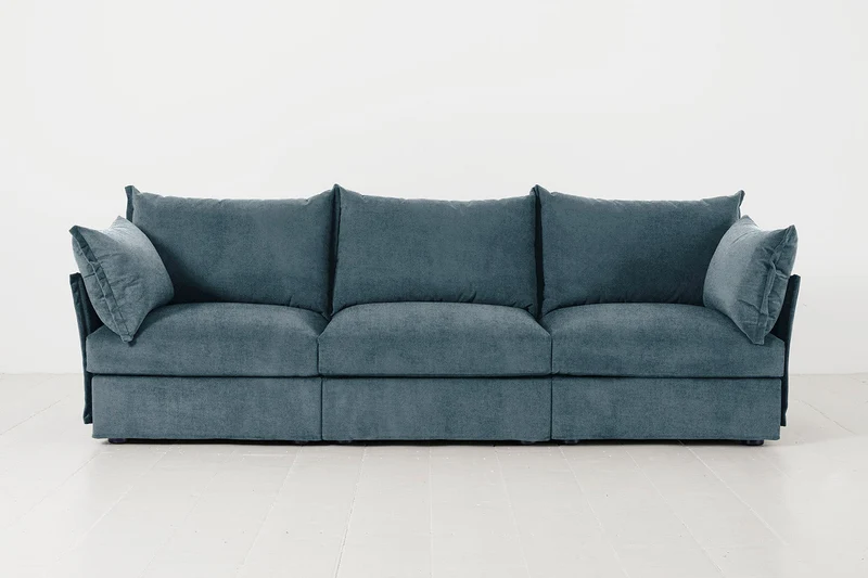 Dreisitzer-Sofa Model 06, Wasserblau