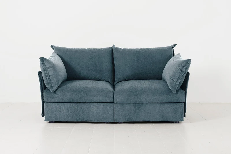 Zweisitzer-Sofa Model 06, Wasserblau