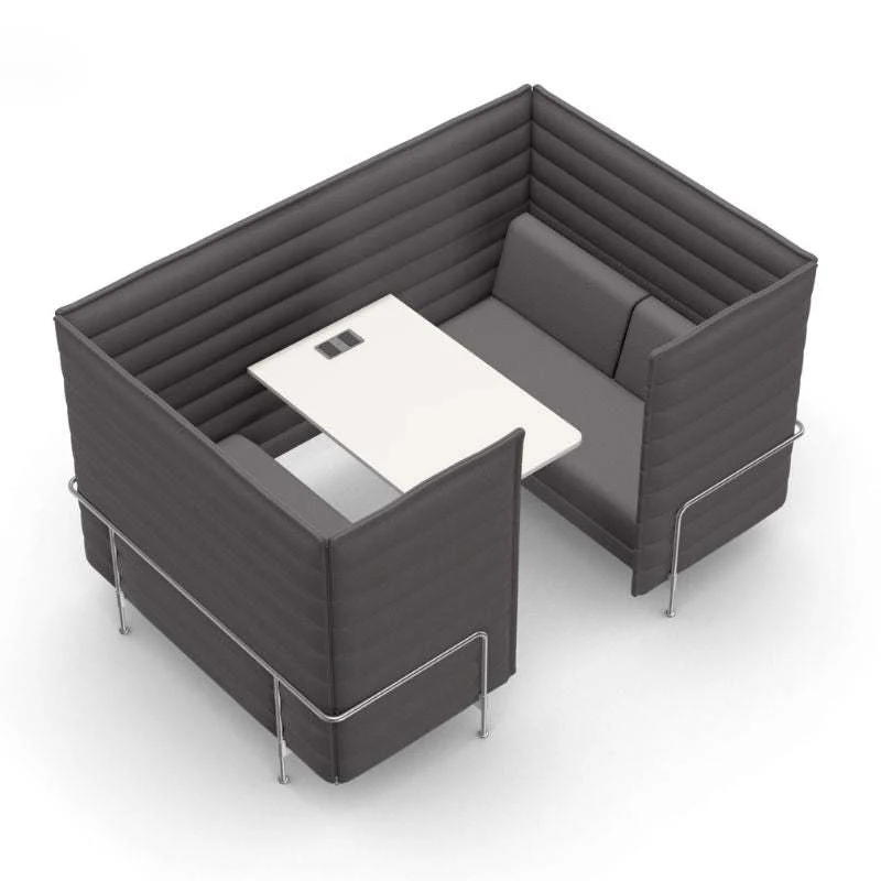 Vitra Alcove Cabin 2-Sitzer Highback grau